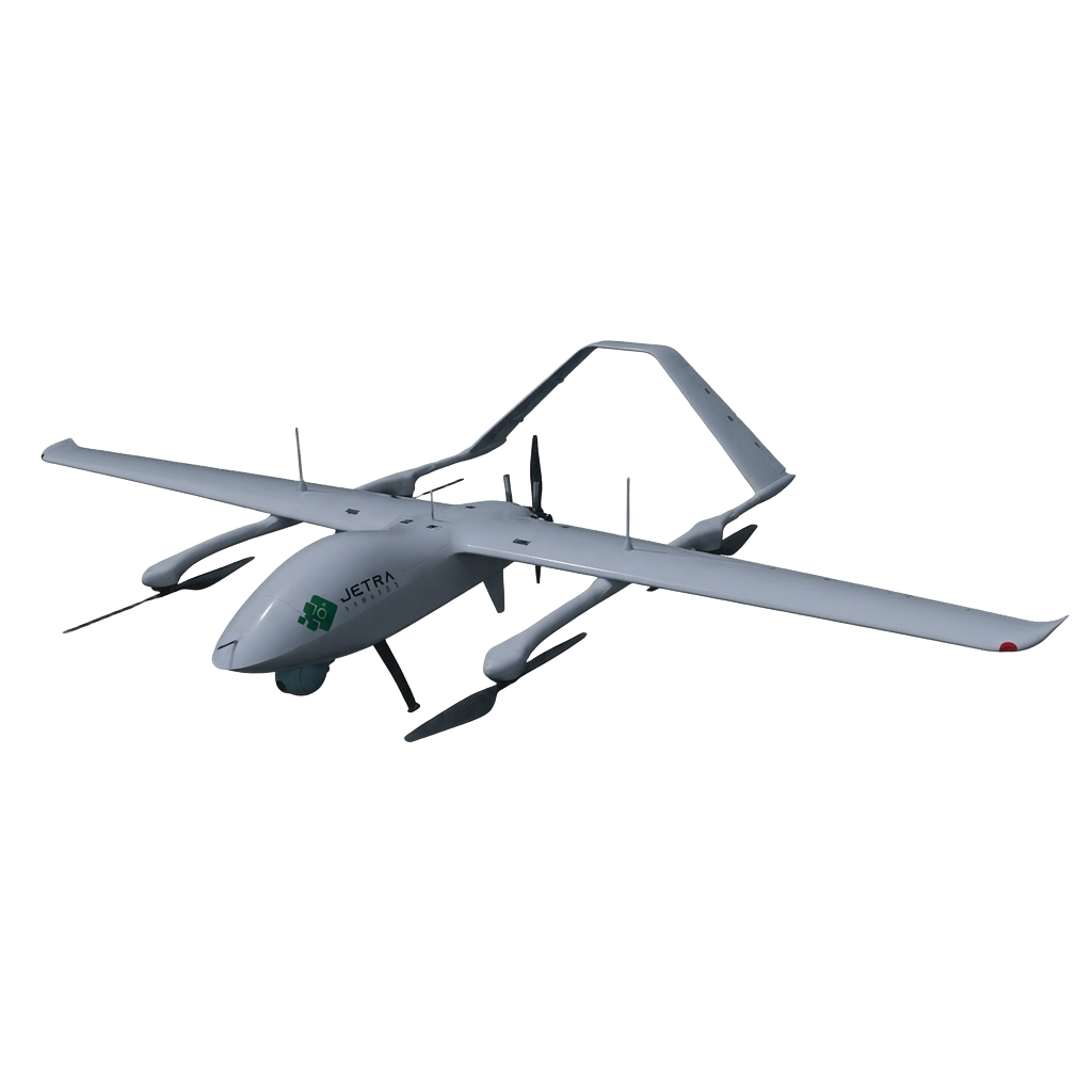 JETRA VTOL unmanned aerial vehicle with transparent background